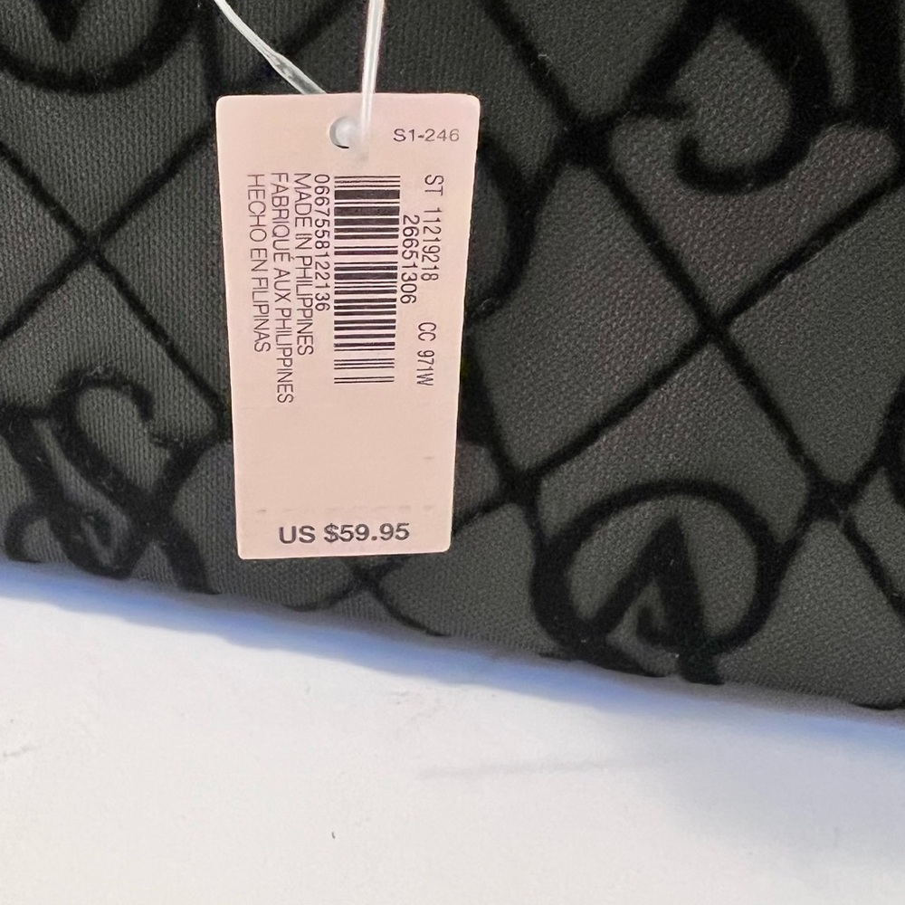 Victoria’s Secret Black monogram pattern in Velvet Mesh Tote - Picture 3 of 6